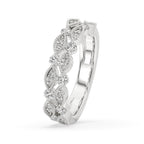 Double Row White Gold Eternity Band