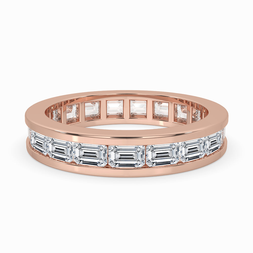 Emerald Cut Diamond Band – East West Setting Imagen principal del producto