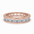 Emerald Cut Diamond Band – East West Setting
