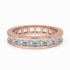 Emerald Cut Diamond Band – East West Setting