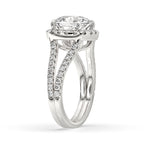 Cushion Cut Diamond Ring In Halo Setting
