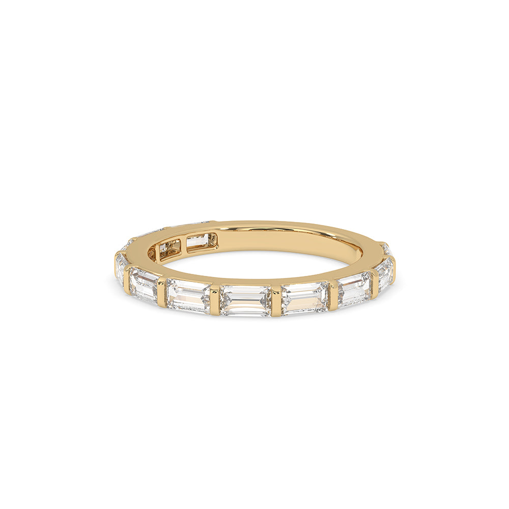Baguette Diamond Band – Half Eternity Style