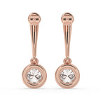Diamond Drop Earrings - Halo Style