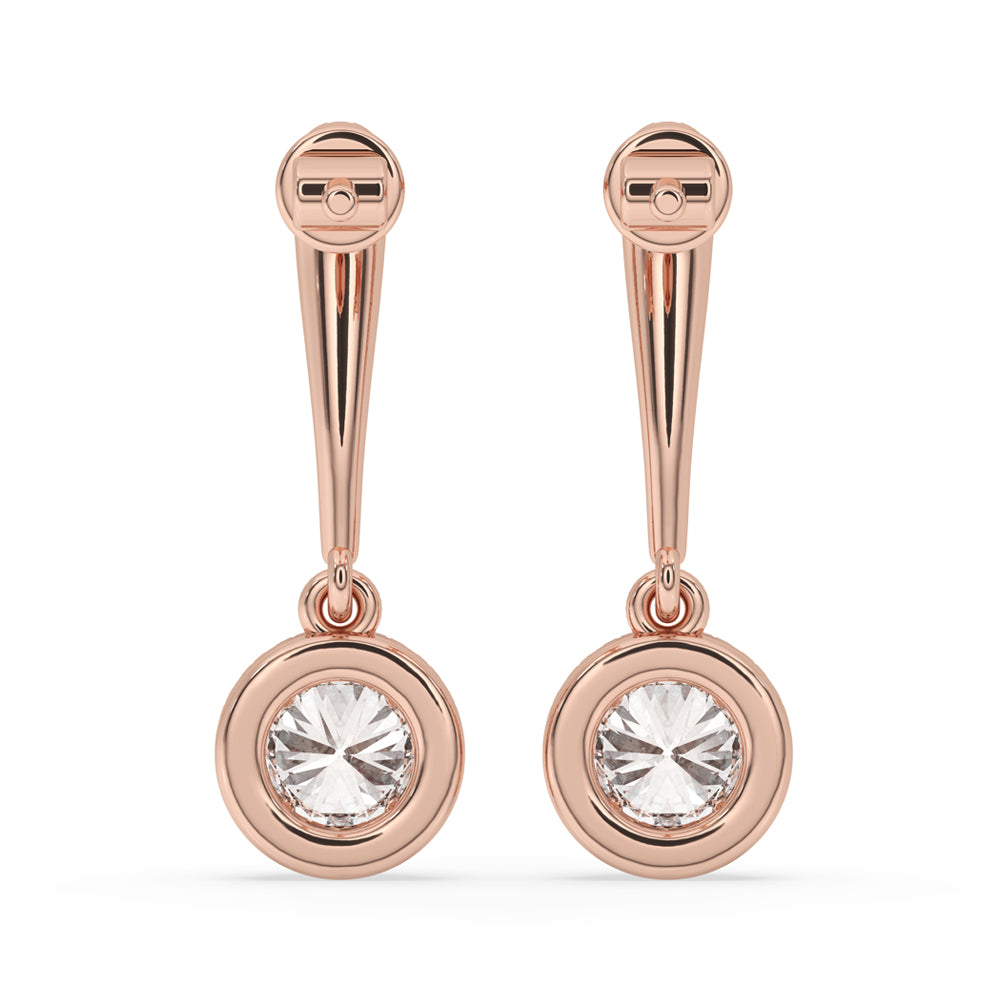 Diamond Drop Earrings - Halo Style