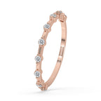 Distance Pave Rose Gold Wedding Band