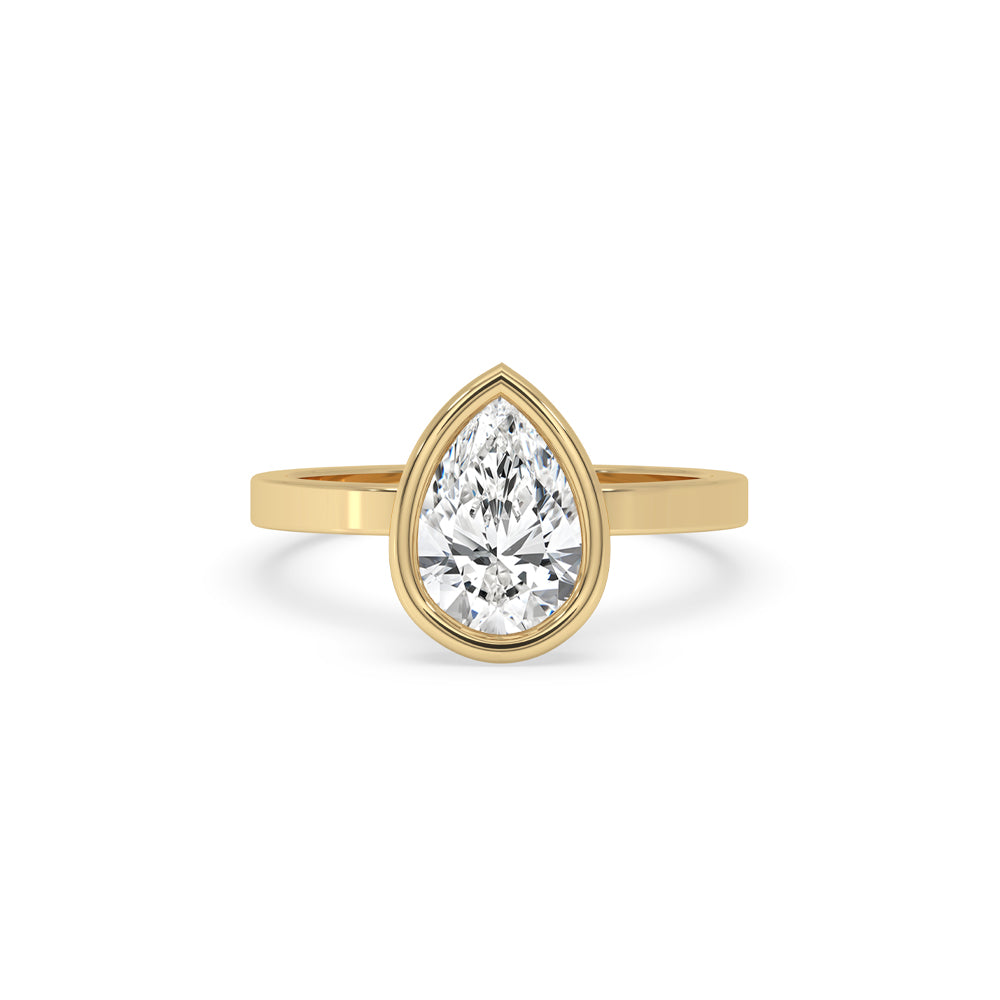 Pear Shaped Rose Cut Diamond Ring Main image