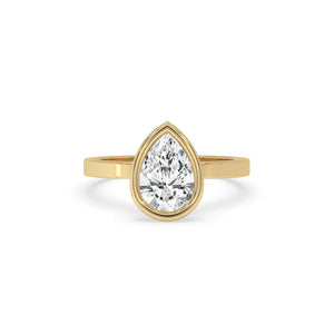 Pear Shaped Rose Cut Diamond Ring