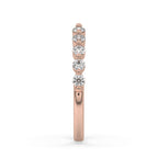 Open Gap Wedding Band – Rose Gold