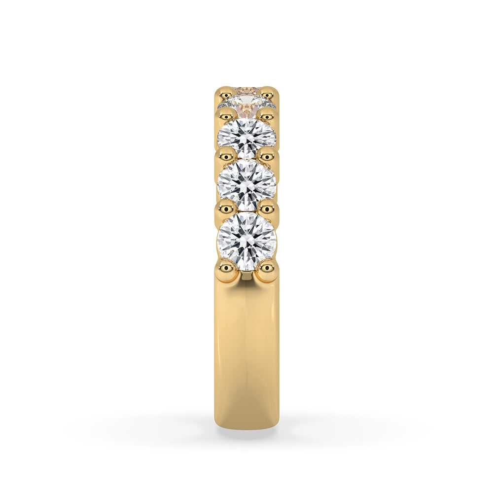 Half Eternity Round Cut Wedding Band
