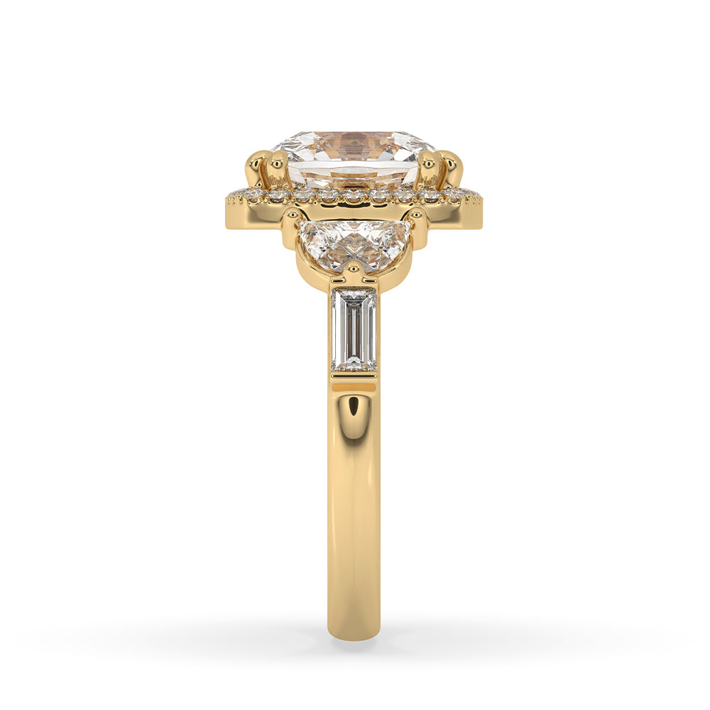 Cushion Halo Engagement Ring In White Gold