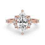Marquise Engagement Ring with Side Stone