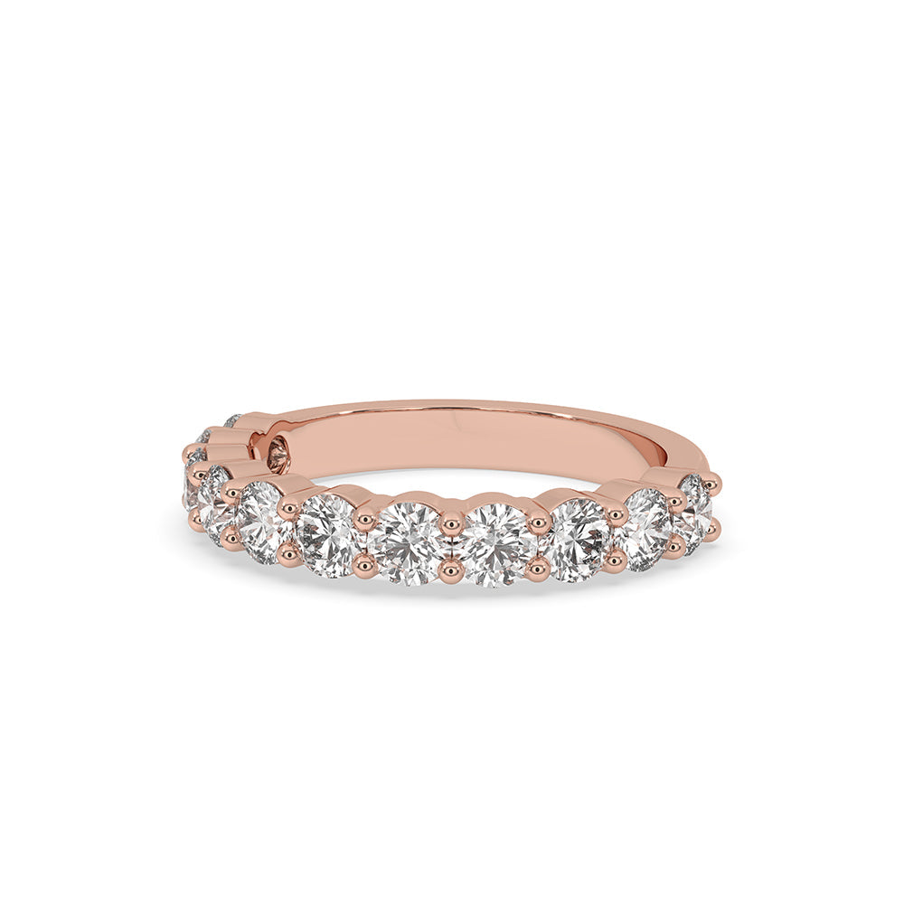 Round Diamond Eternity Band - Rose Gold