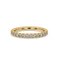 Round Diamond Gold Band In Half Eternity Style