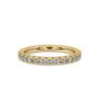 Round Diamond Gold Band In Half Eternity Style