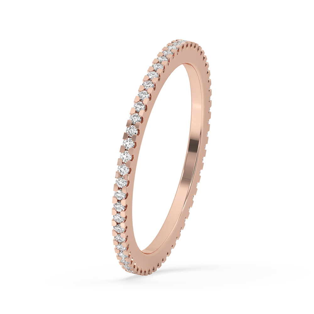 Round Diamond Wedding Band