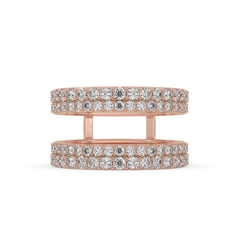 Rose Gold Round Diamond Enhancer Wedding Band Image principale du produit