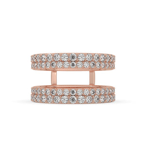 Rose Gold Round Diamond Enhancer Wedding Band