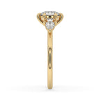Yellow Gold 3 Stone Round Diamond Ring