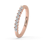 Marquise Cut Wedding Band In Rose Gold