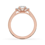 Emerald Cut Diamond Ring With trapezoid side stone