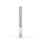 Round Diamond Wedding Band with Half Eternity