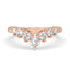 Curved Wedding Band - Round Rose Cut Diamonds