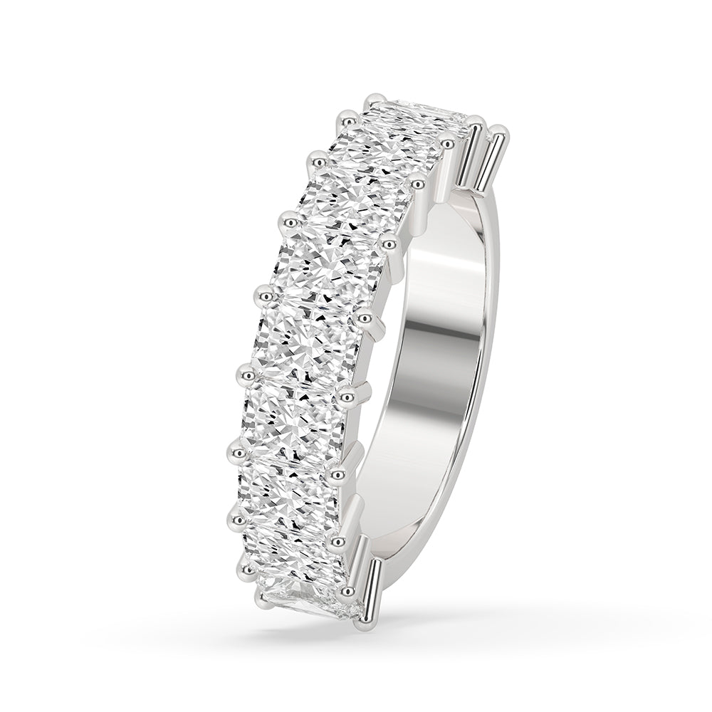 Half Eternity Emerald Cut Eternity Band