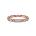 Rose Gold Diamond Eternity Band With Round Cut