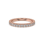 Rose Gold Diamond Eternity Band With Round Cut