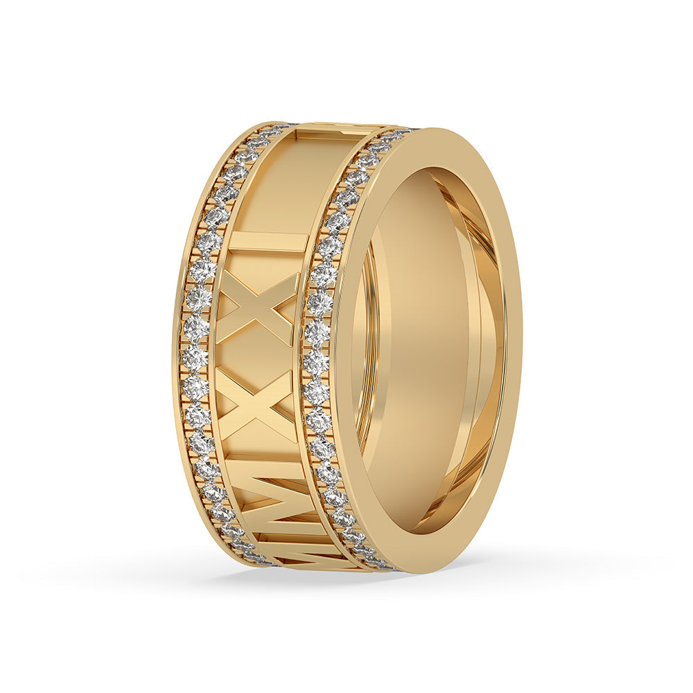 Pave Diamond Wedding Band - Round Diamond Secondary image