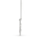 White Gold Heart Pendant - Unique Design
