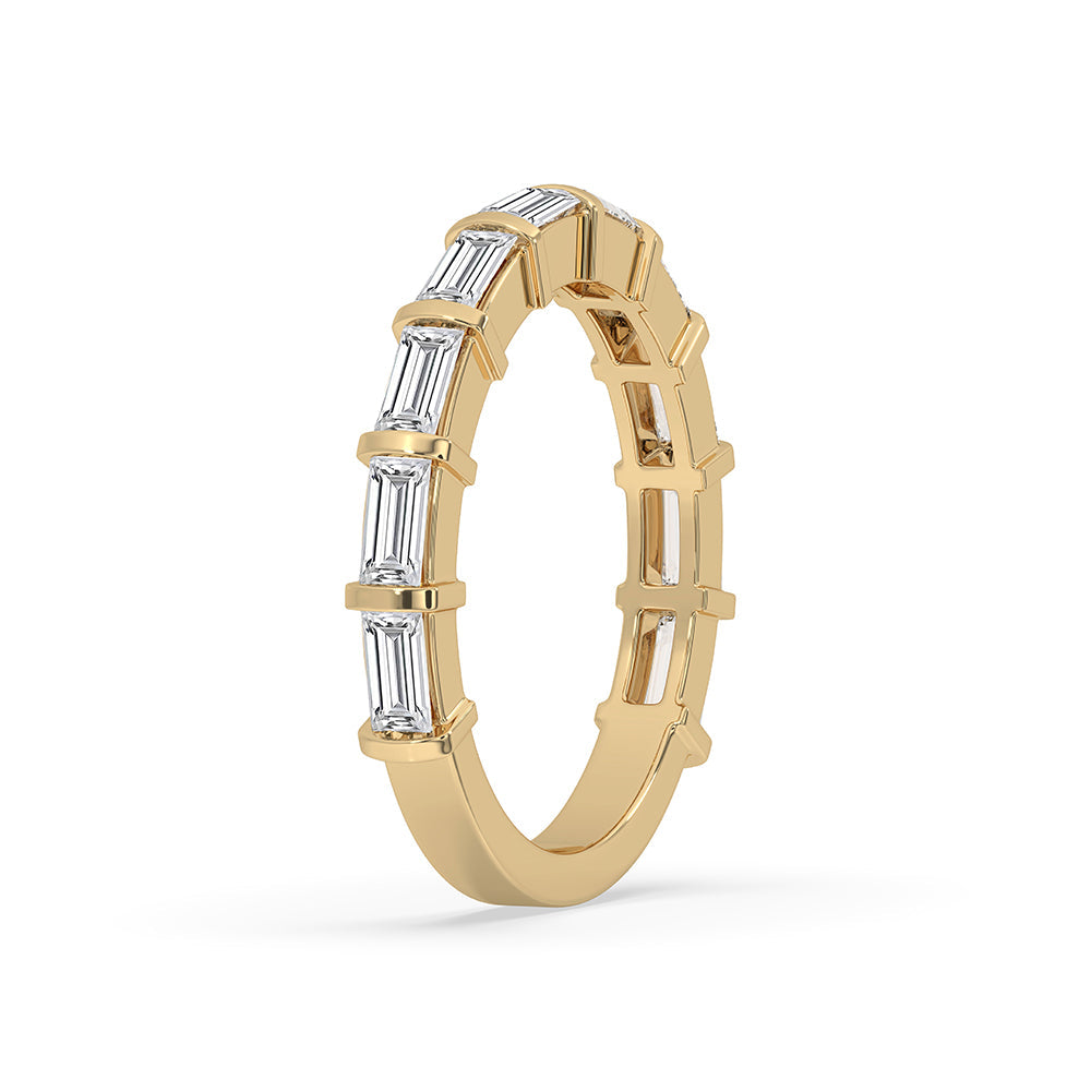 Baguette Wedding Band – Stunning Yellow Gold