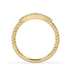 Twisted Band Engagement Ring With Round Diamond