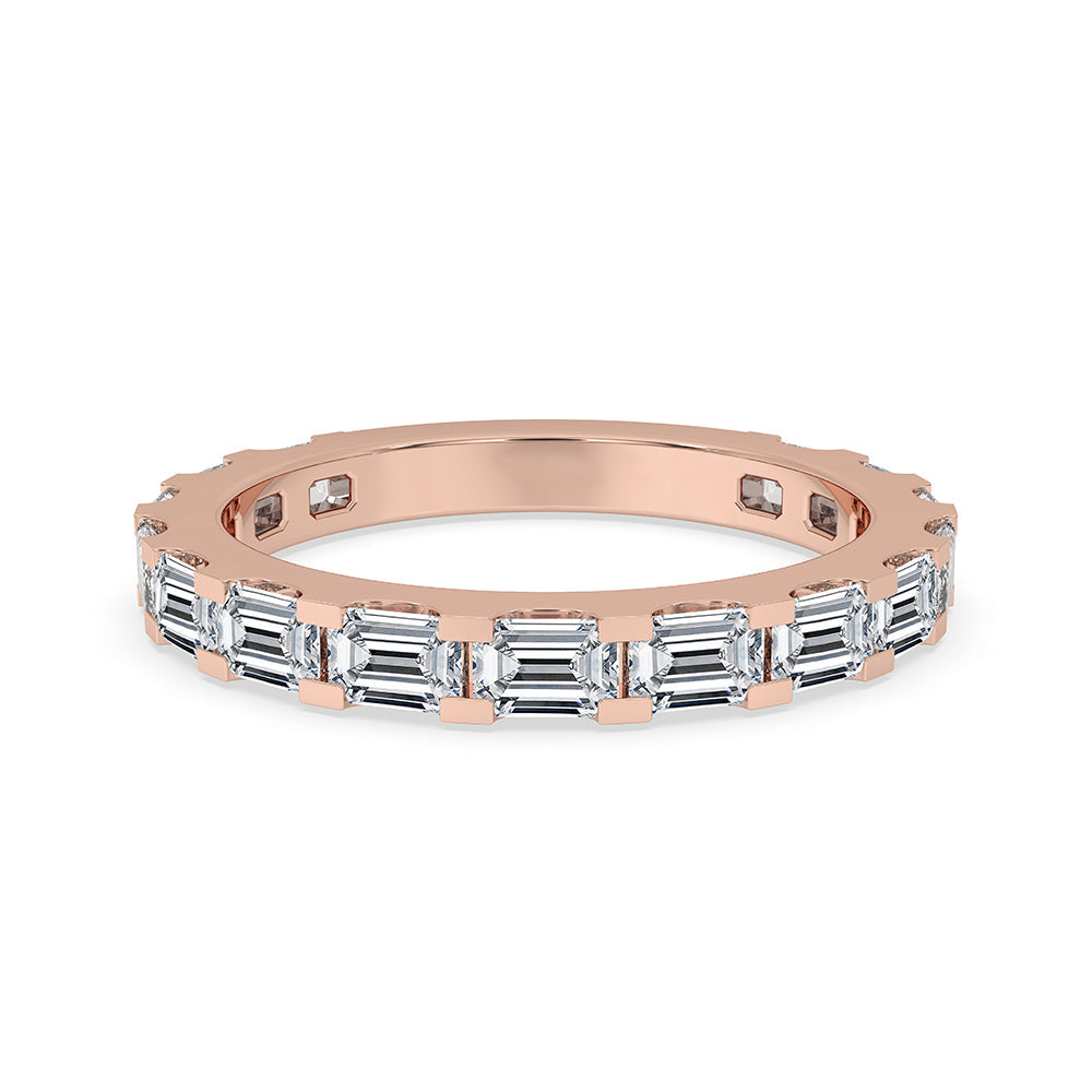 Emerald Cut Eternity Band - Rose Gold Imagen principal del producto