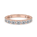 Emerald Cut Eternity Band - Rose Gold