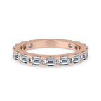 Emerald Cut Eternity Band - Rose Gold