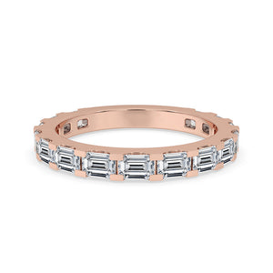 Emerald Cut Eternity Band - Rose Gold