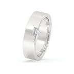 Solitaire Baguette Wedding Ring – White Gold