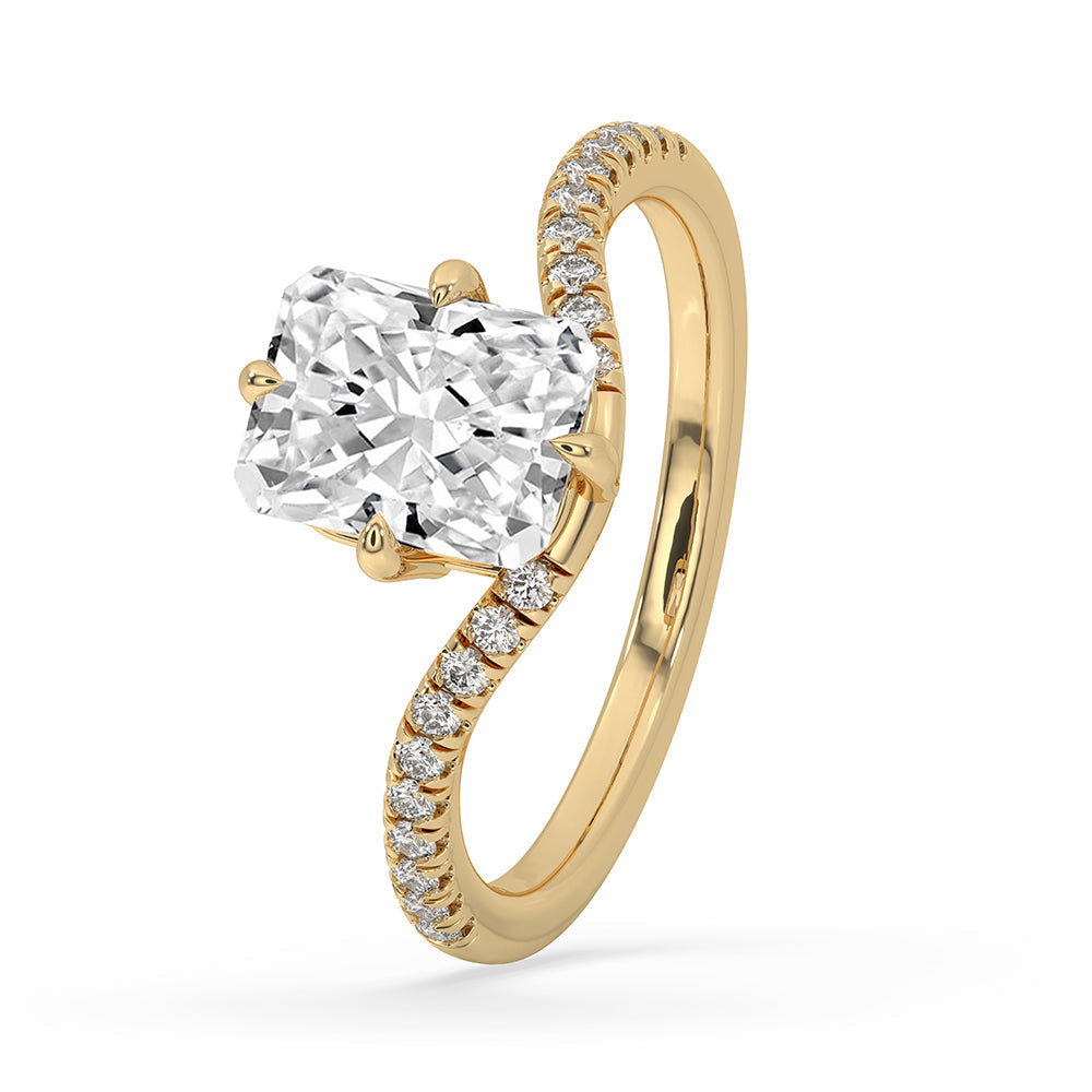 Radiant Cut Upside Down Diamond Ring Secondary image