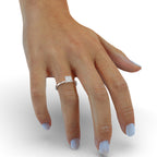 Diamond Solitaire Engagement Ring with Asscher Style