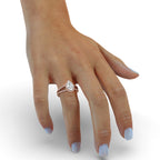 Pear Shaped Diamond Ring with Secure Claw Prong