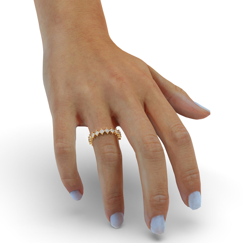 Round Diamond Wedding Band – Yellow Gold Zweitbild