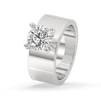Wide Band Diamond Ring