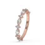 Marquise Diamond Wedding Band – Shared Prong