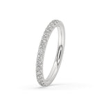 Round Diamond Wedding Band with Half Eternity