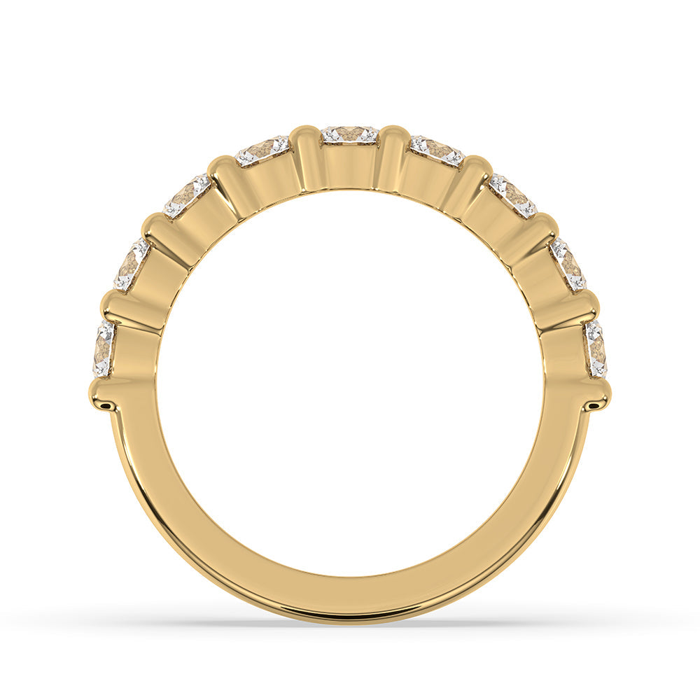 Half Eternity Round Cut Wedding Band