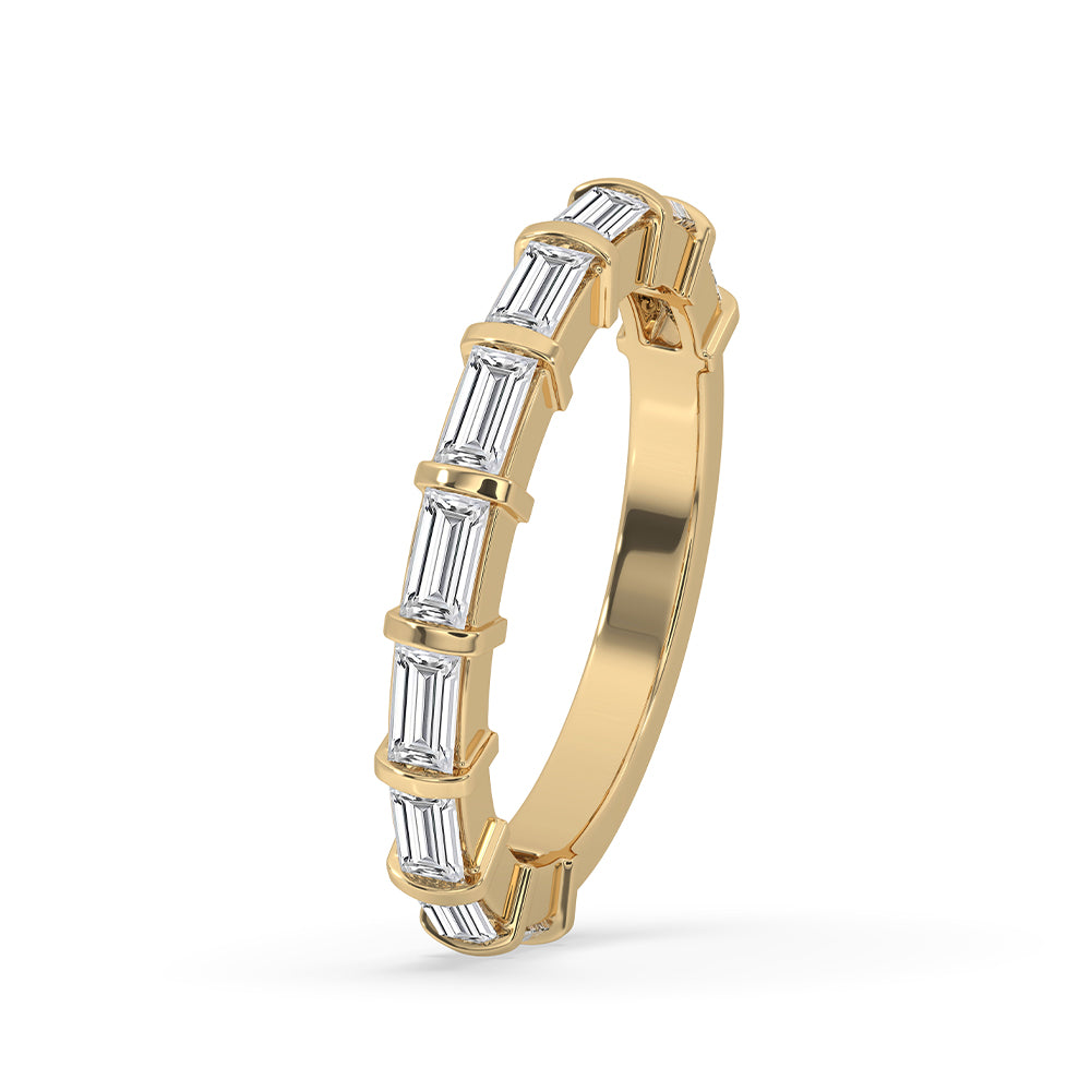 Baguette Wedding Band – Stunning Yellow Gold