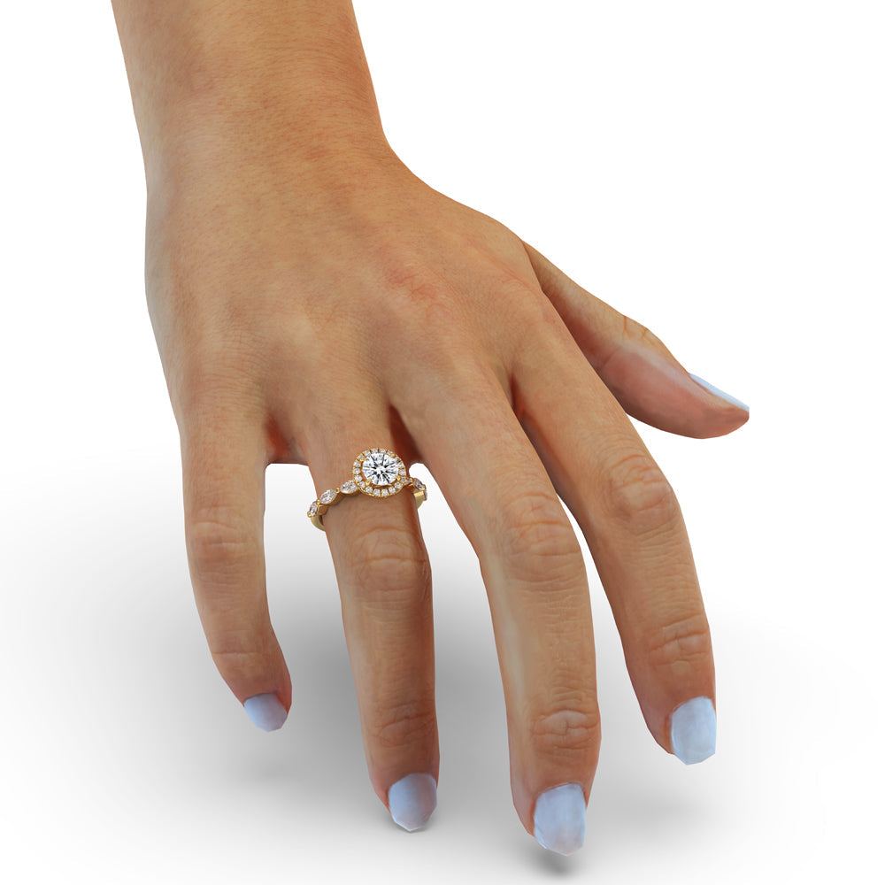 Round Diamond Ring - Classic Claw Prong Setting