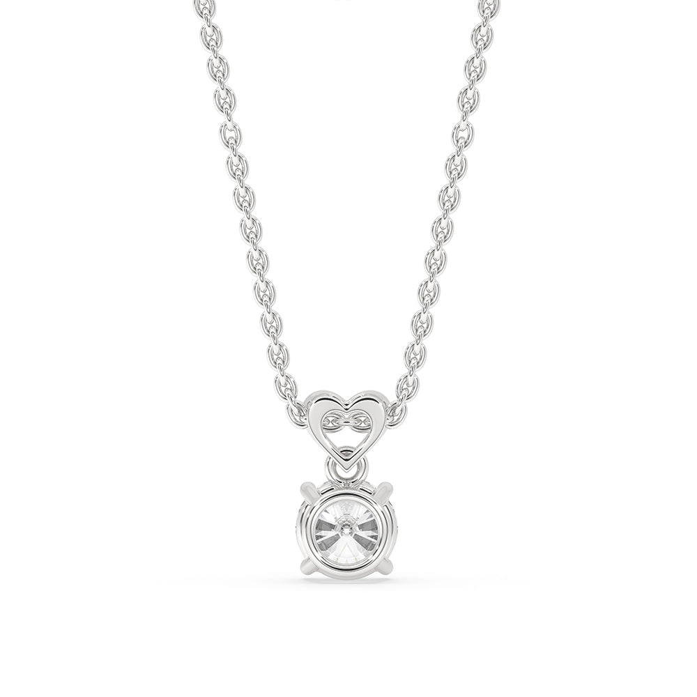 White Gold Diamond Pendant with Solitaire Style