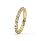 Yellow Gold Wedding Band – Round Diamond